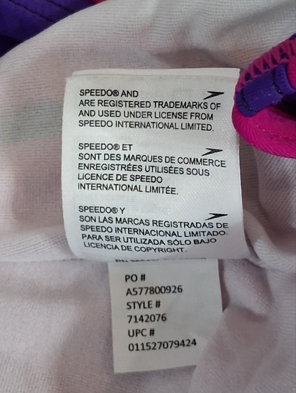 Speedo Pink Purple Sporty Girl's Infinity Racerback One Piece Swimsuit Size 16 - Picture 6 of 7